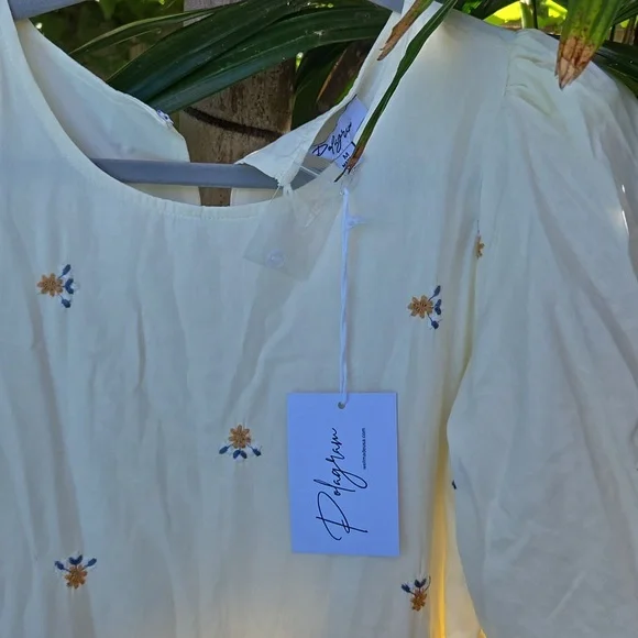 Polagram Cream Floral Dress - Picture 5 of 10